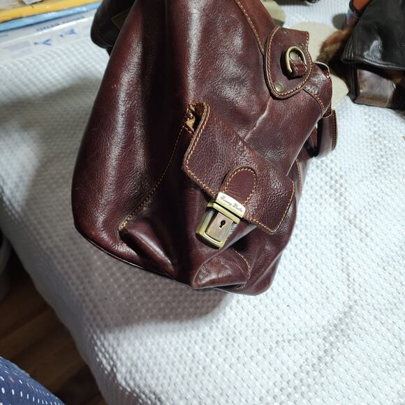 TUSCANY LEATHER  EUC XL TRAVEL WEEKENDER BAG - Picture 6 of 12